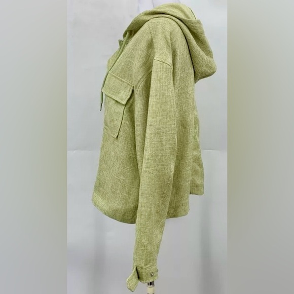 Anthropologie Avec Les Filles | Woven Artichoke Tweed Croped & Hooded Zip Jacket - Picture 2 of 5